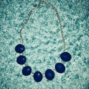 Blue and gold bubble necklace